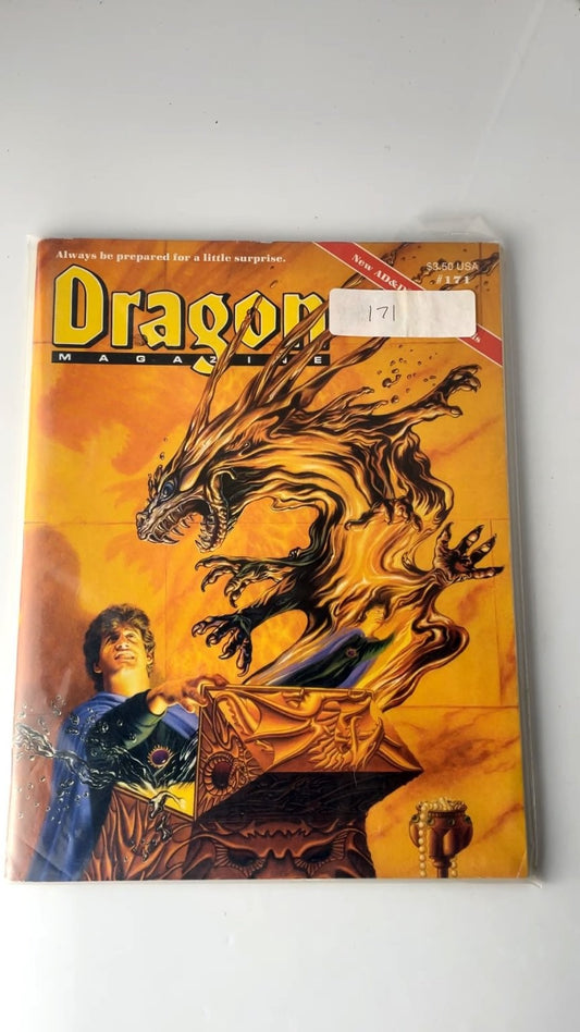 Dragon Magazine #171 TSR 1991 AD&D Trading Cards Illustrated