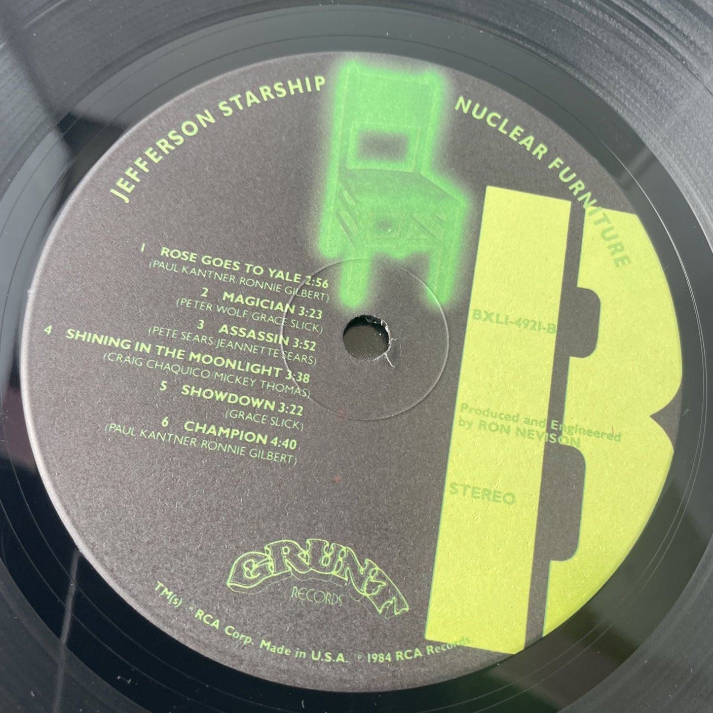 Jefferson Starship / Nuclear Furniture LP BXLI-4921 VG+/VG+