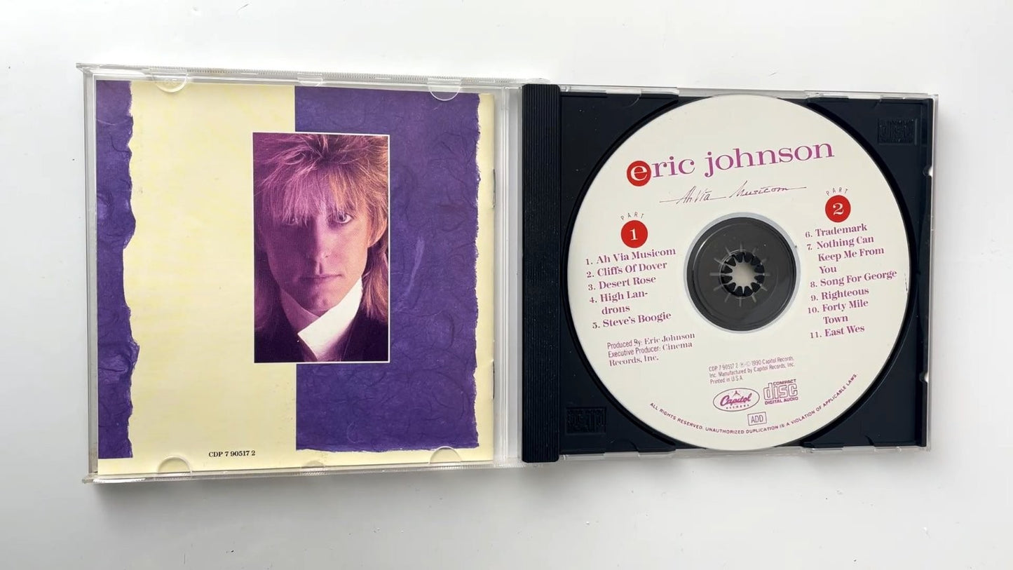Eric Johnson - Ah Via Musicom CD 1990 Rock Instrumental Capitol
