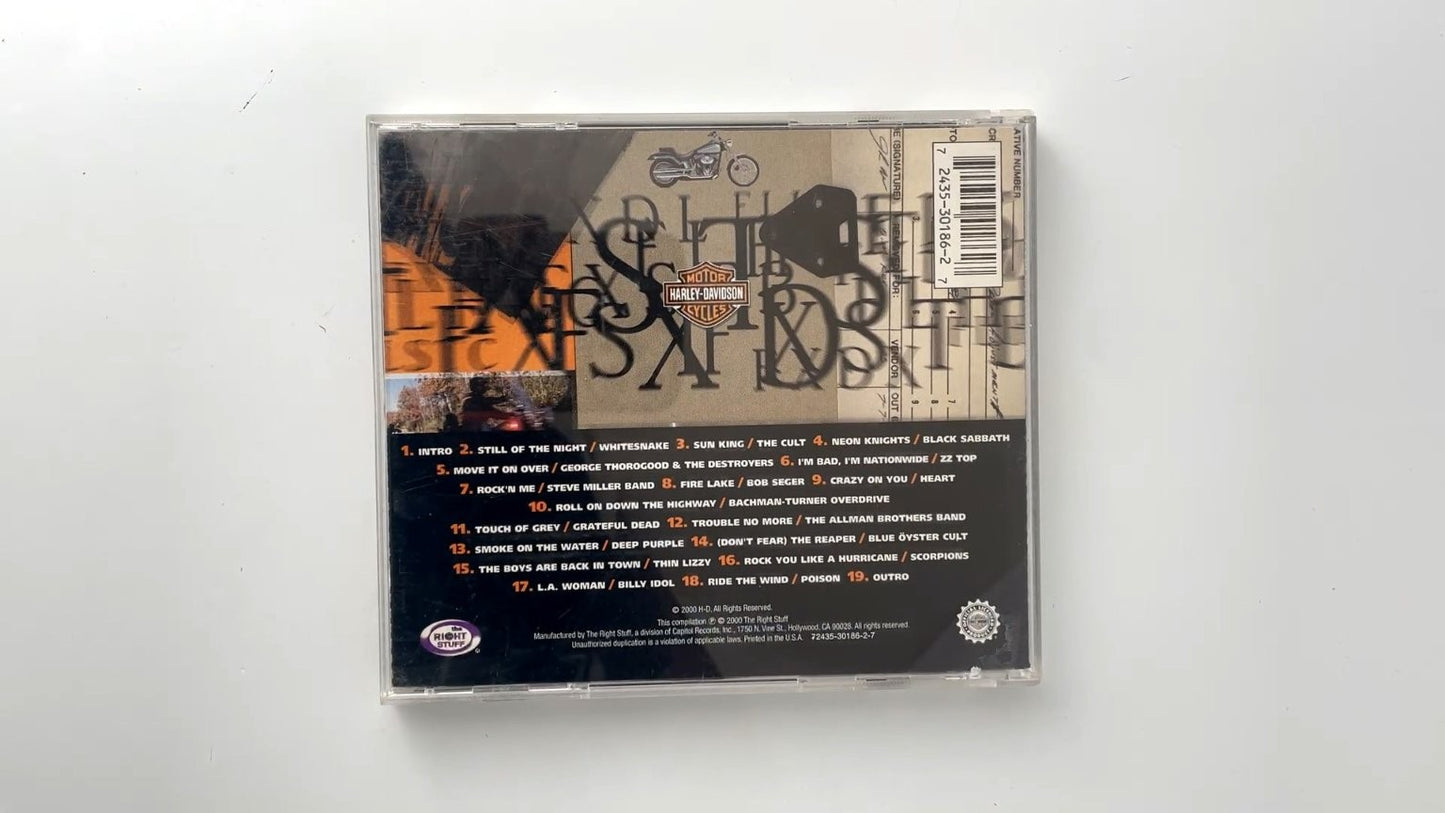 Legendary Harley-Davidson Road Songs CD 2000 Rock Compilation The Right Stuff