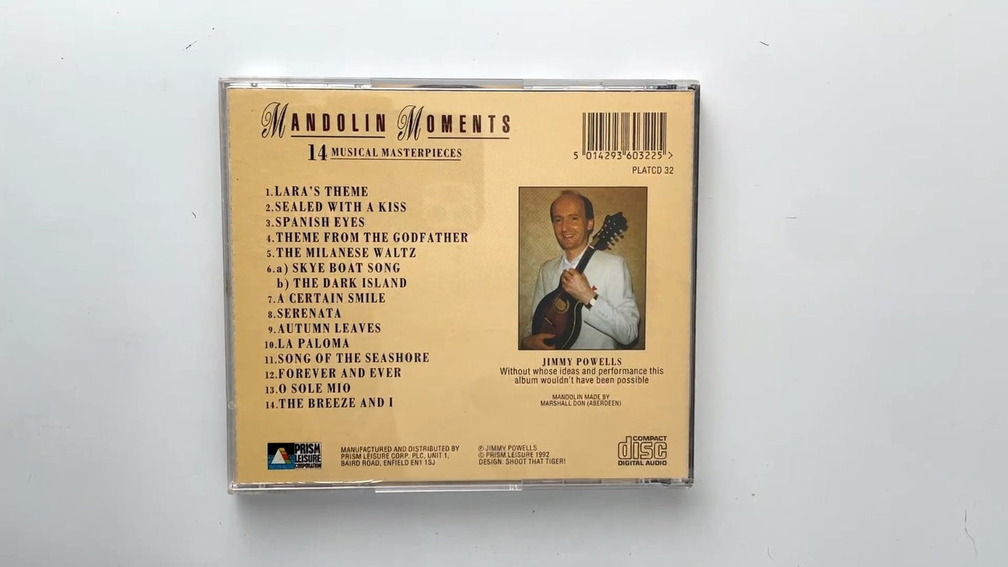 Jimmy Powells - Mandolin Moments CD 1992 Prism Leisure Instrumental Folk