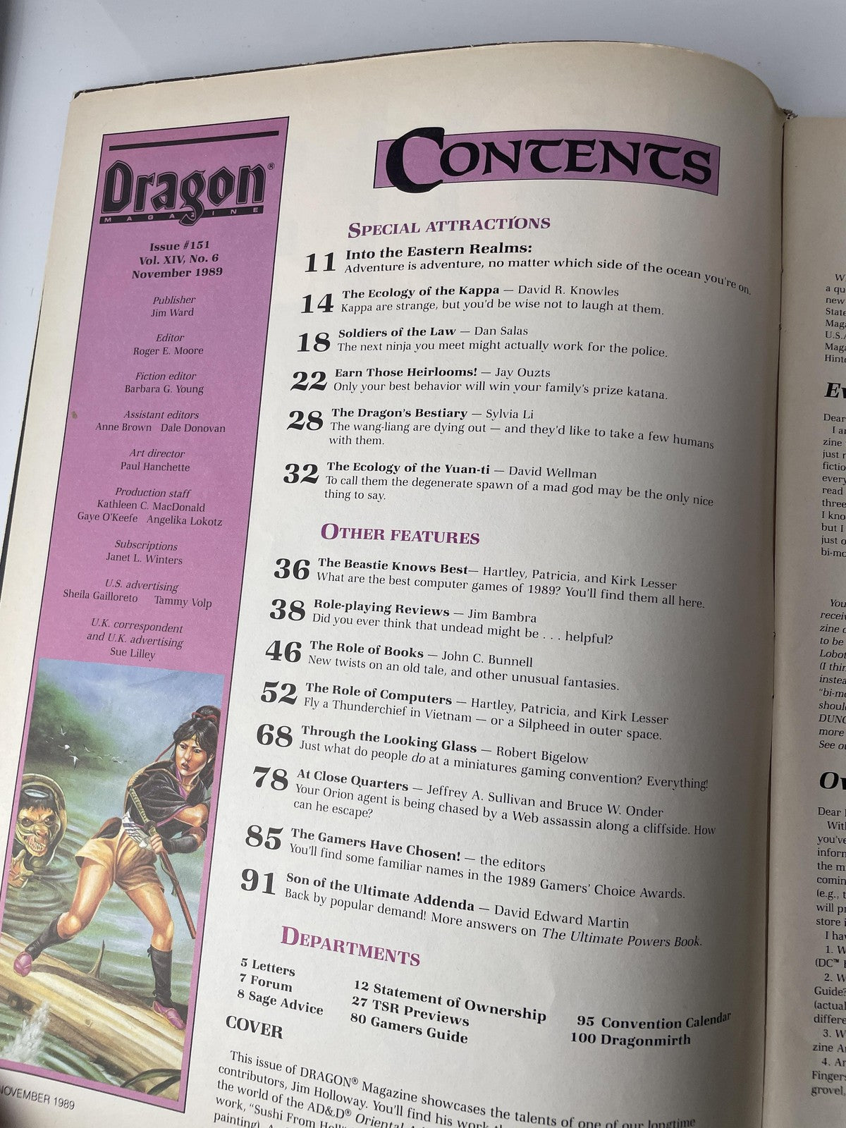 Vintage Dragon Magazine Issue 151 Nov 1989 TSR D&D AD&D Spelljammer Kara-Tur