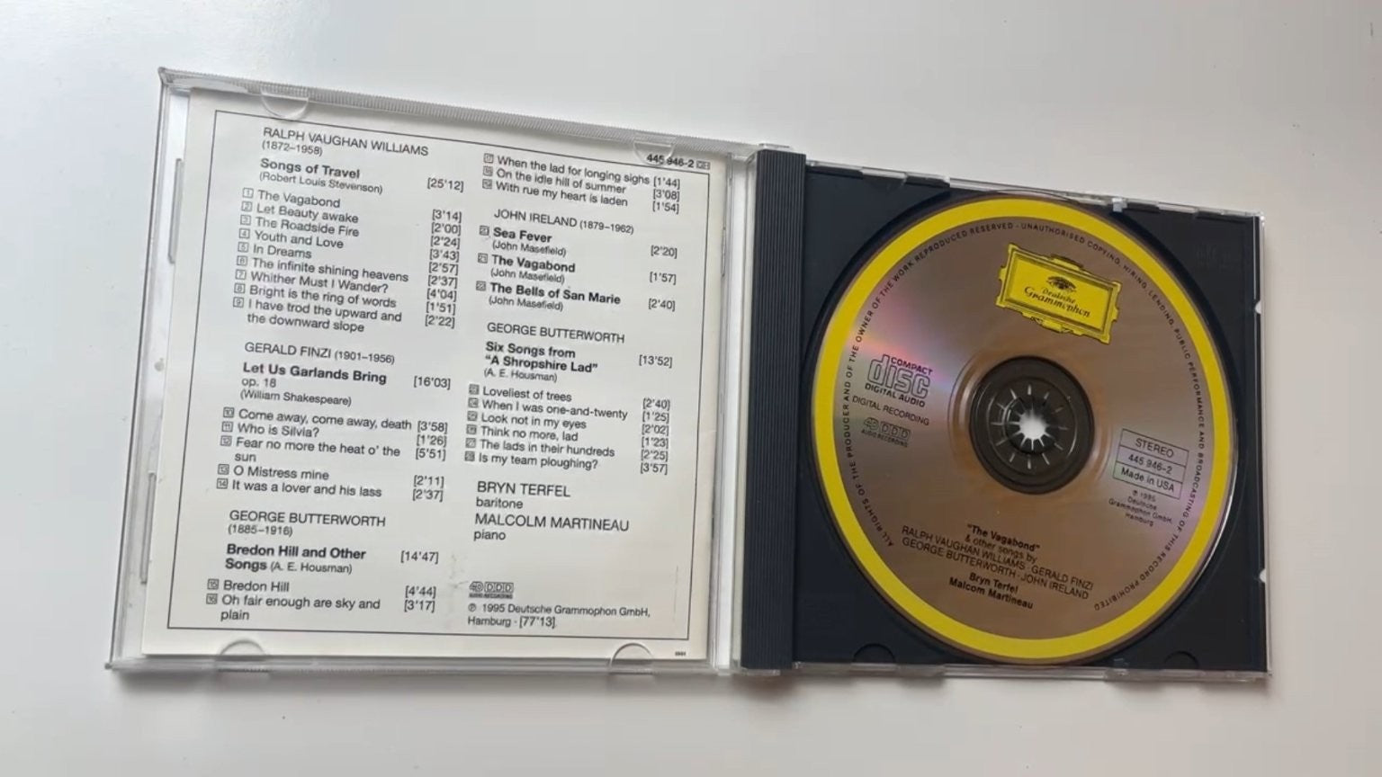 Bryn Terfel - The Vagabond CD 1995 Deutsche Grammophon Classical