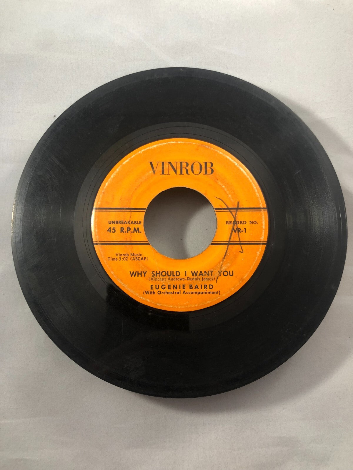 EUGENIE BAIRD 45 Be Good To Yourself  / Why Should I Want You VINROB POP G