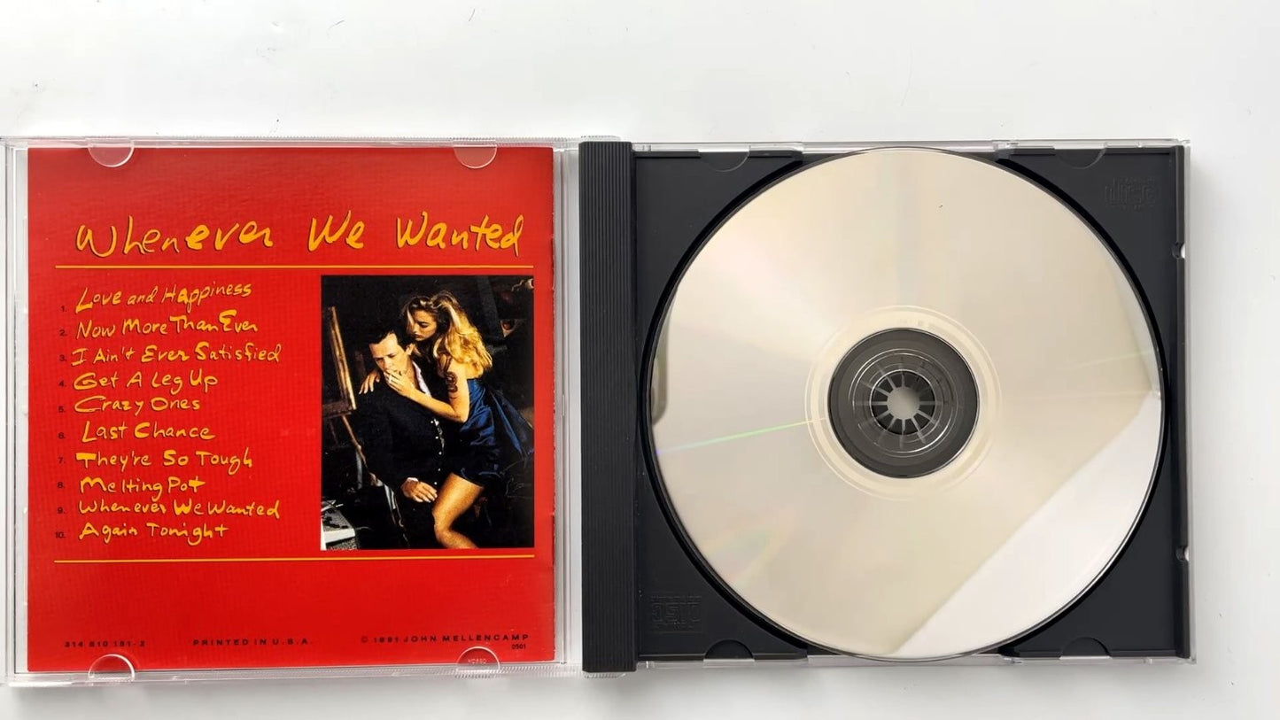 John Mellencamp - Whenever We Wanted CD 1991 Rock Mercury
