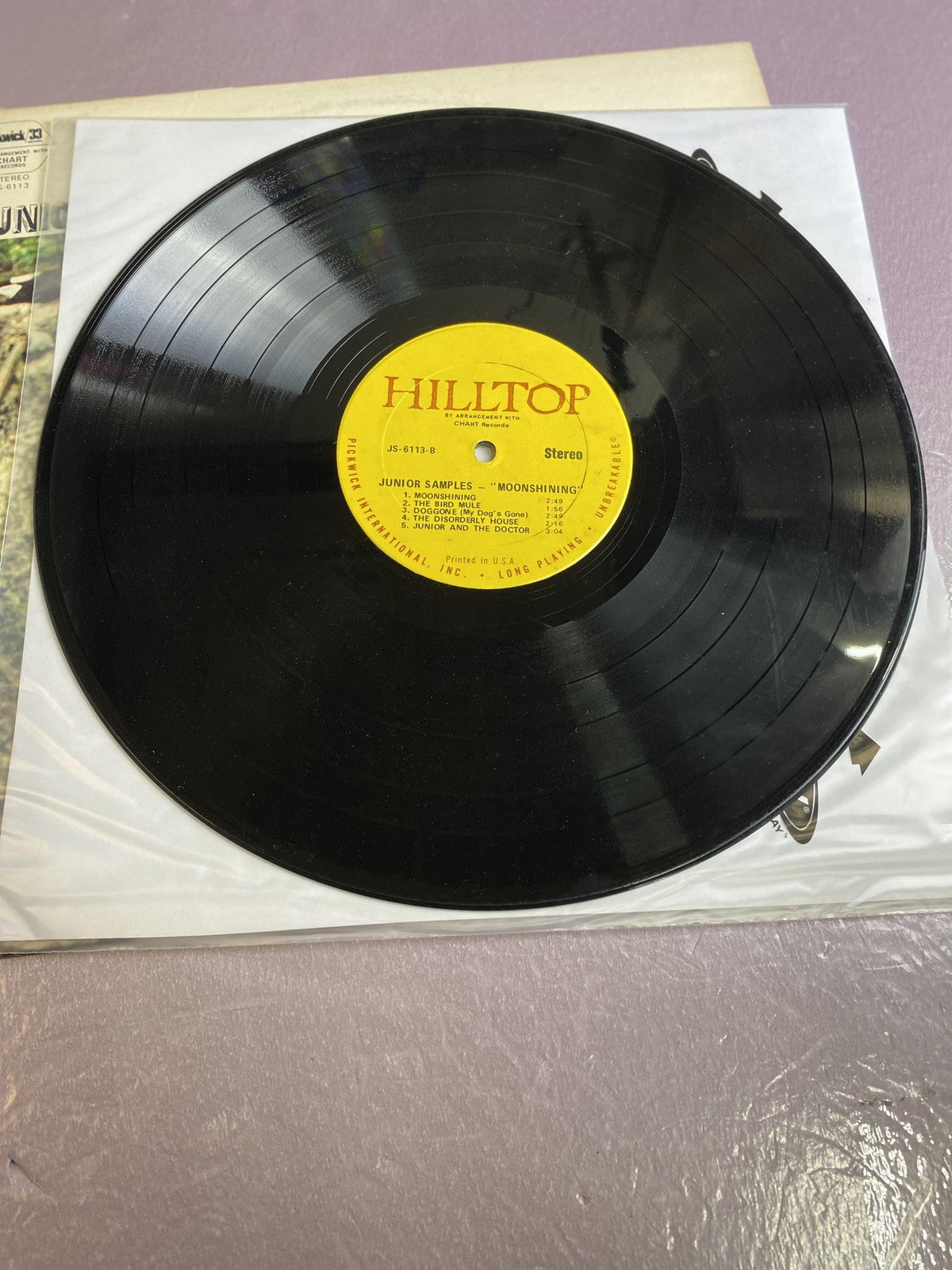 Vintage Junior Samples Moonshining 12" Vinyl LP 1969 Hilltop Country Comedy