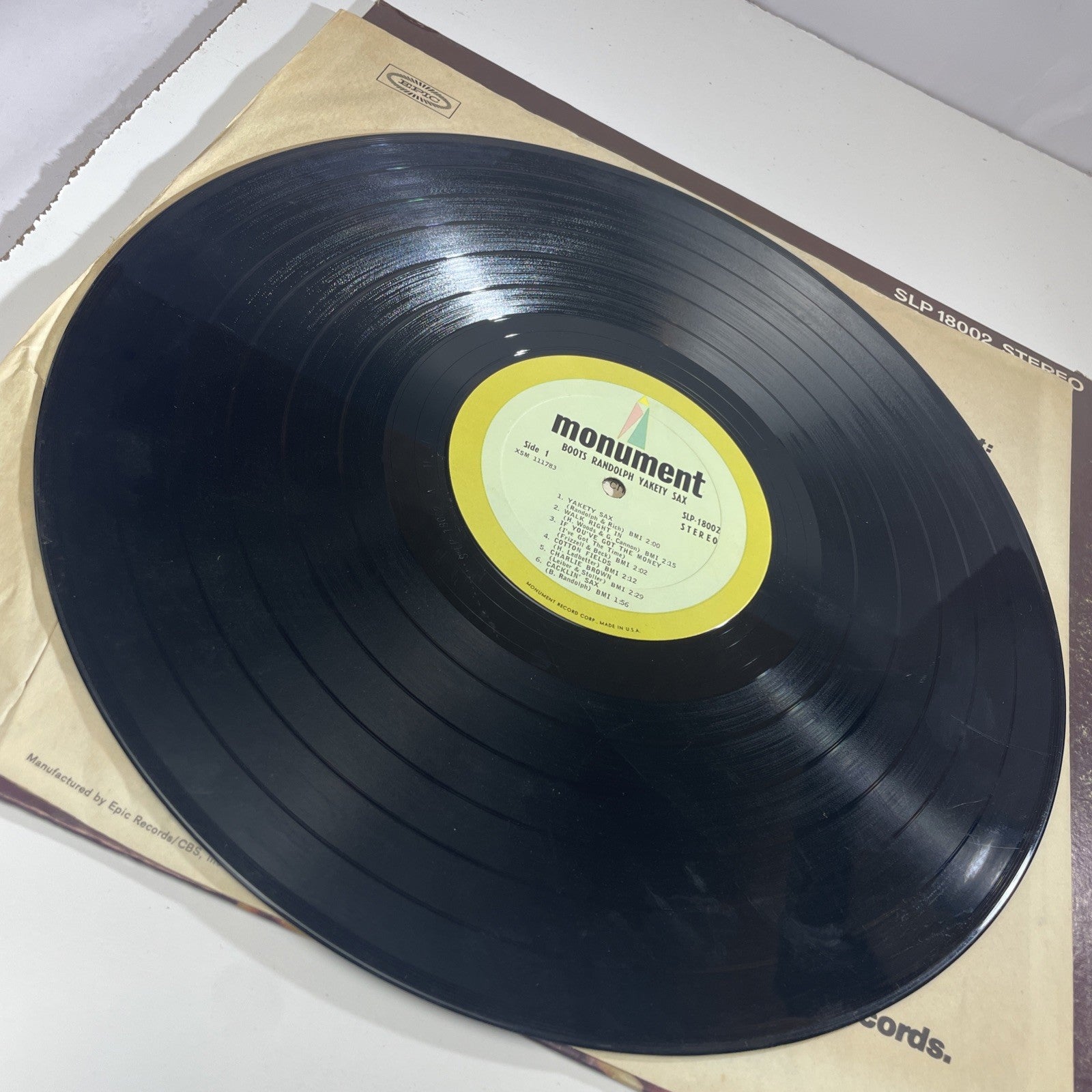 Boots Randolph's Yakety Sax! Vinyl LP Stereo JAZZ Monument Fast SHIPPING