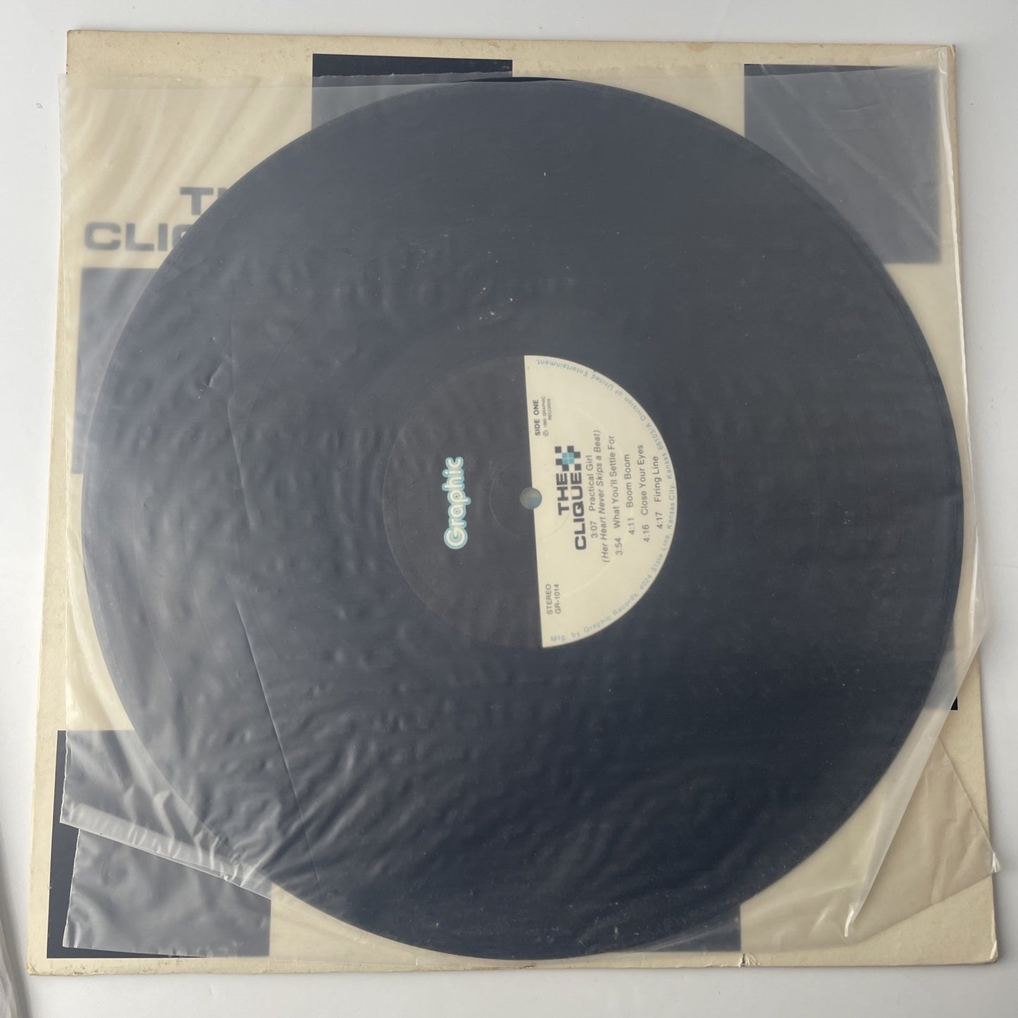THE CLIQUE Self Titled 1983 LP Graphic GR 1014 + Insert Rare 80s Music Record