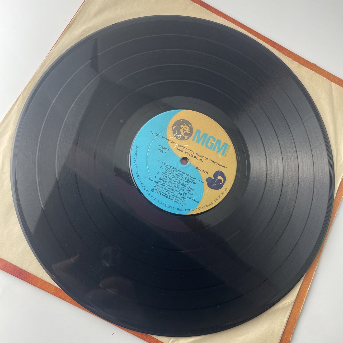 Hank Williams Jr. Living Proof LP 1974 MGM M3M-4971 VINYL