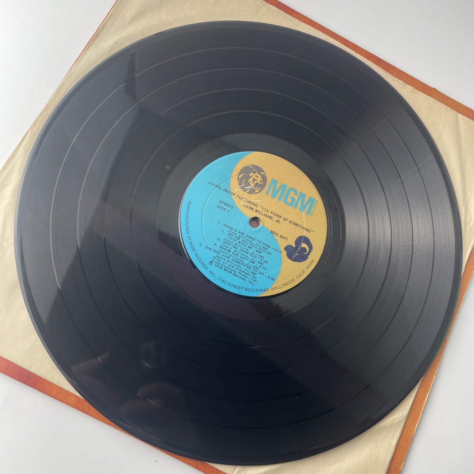 Hank Williams Jr. Living Proof LP 1974 MGM M3M-4971 VINYL
