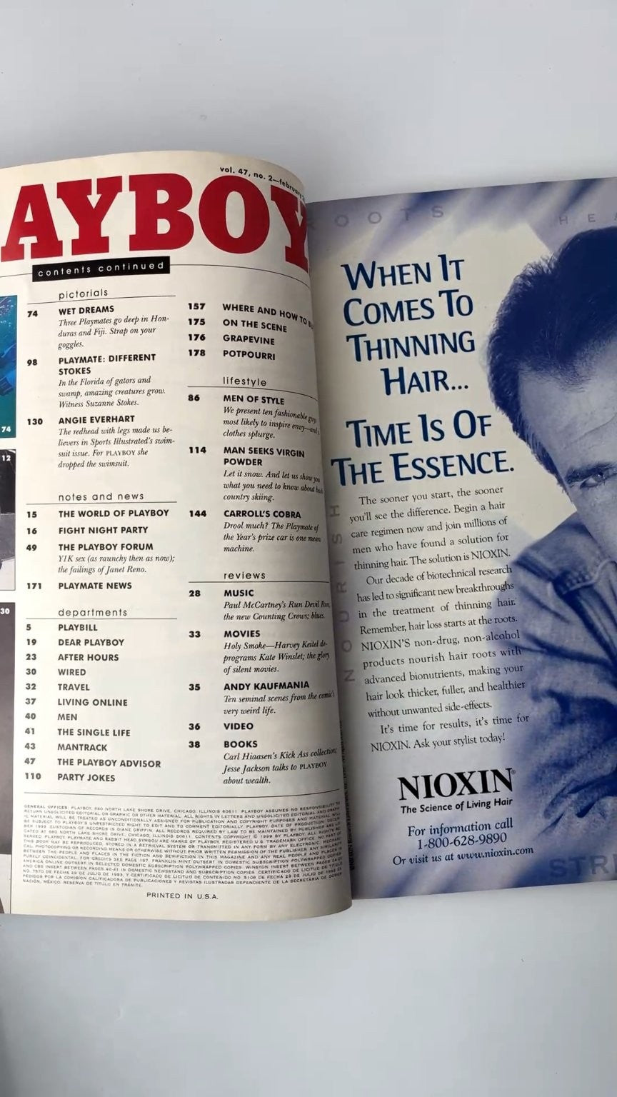 Playboy February 2000 Angie Everhart Nude Jeff Bezos Interview