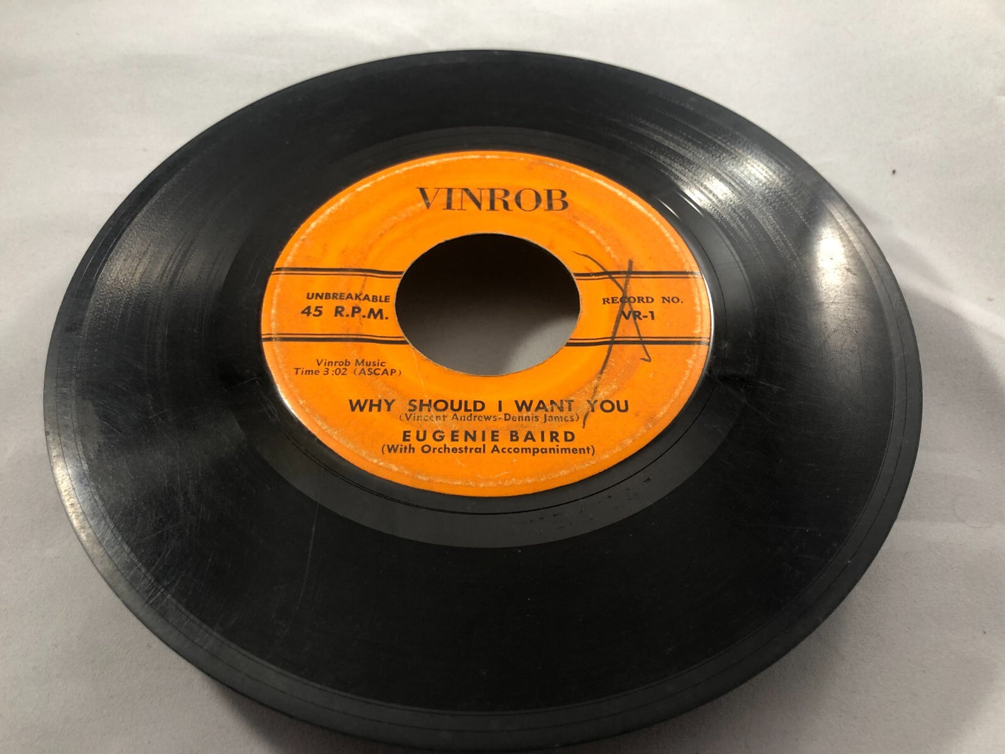 EUGENIE BAIRD 45 Be Good To Yourself  / Why Should I Want You VINROB POP G