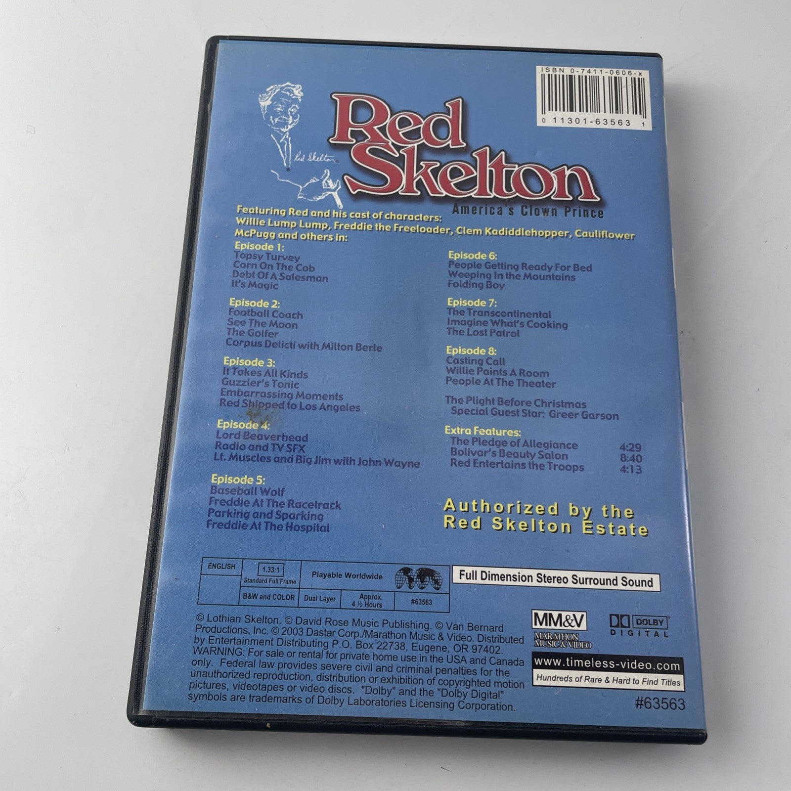 Red skeleton  DVD new sealed American Comedy Clown Prince