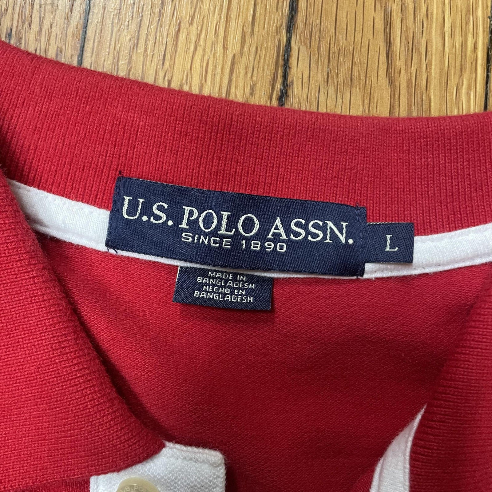 U.S. Polo Assn Polo Shirt Mens Large Short Sleeve Classic Collar Top