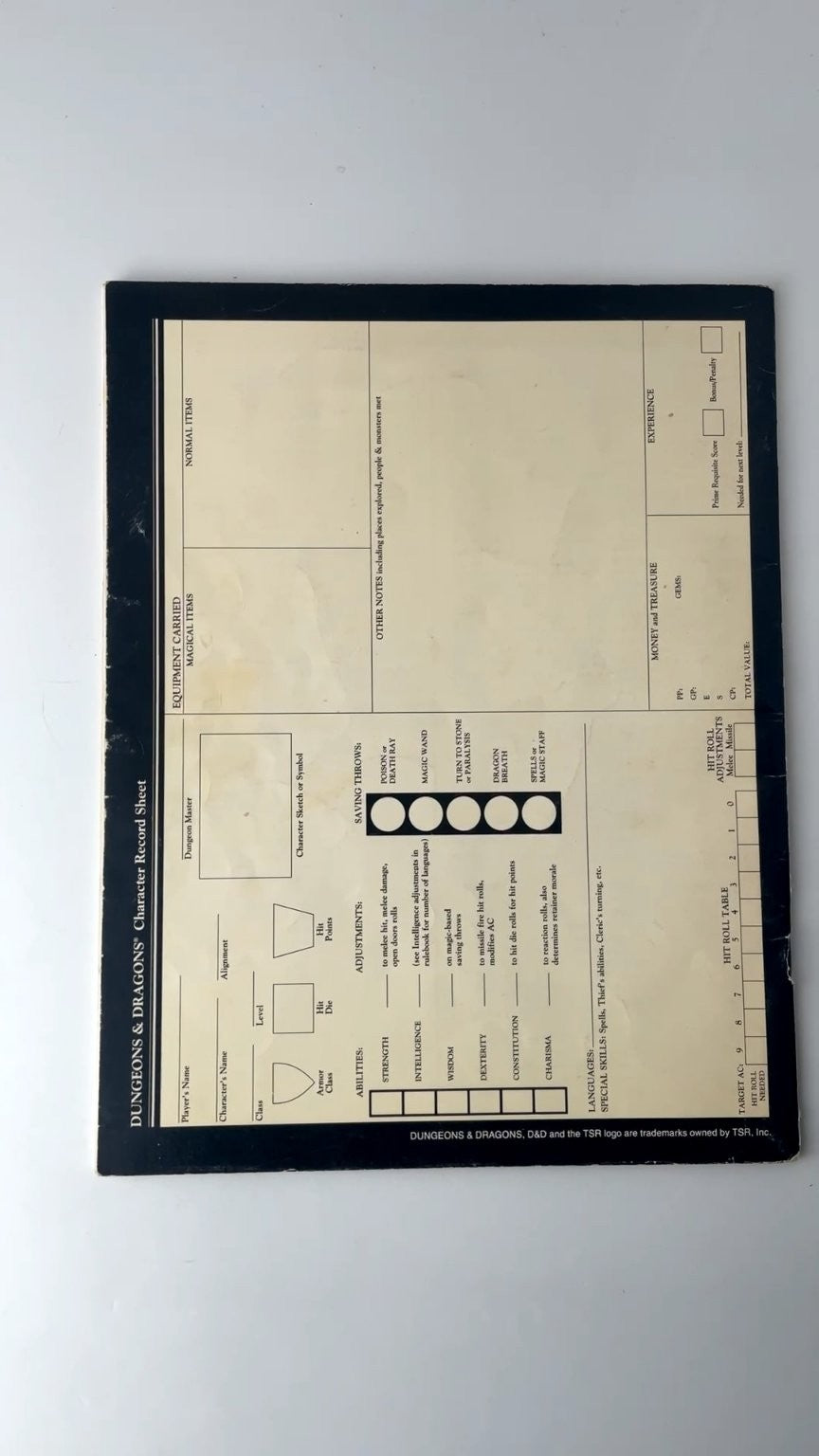Dungeons & Dragons Rule Book TSR 1983 Original Illustrated RPG