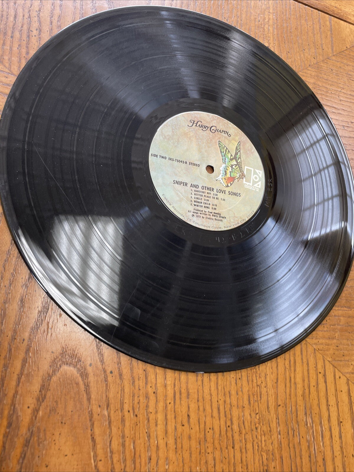 HARRY CHAPIN - Sniper & Other Love Songs (Elektra) - 12" Vinyl Record LP - VG (3