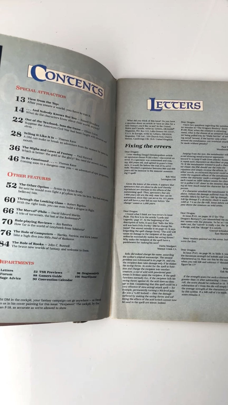 Dragon Magazine #143 TSR 1989 Illustrated Dungeons & Dragons RPG