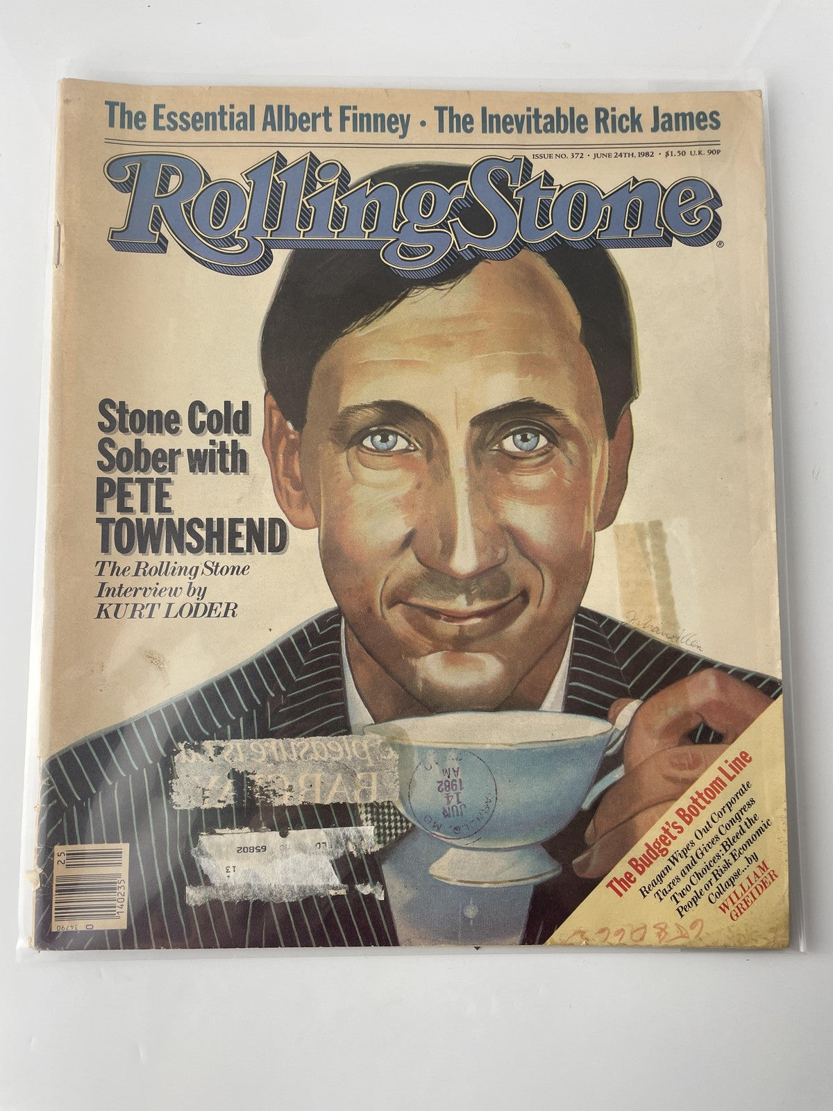 Vintage 1982 Rolling Stone Magazine Issue 372 Pete Townshend Rick James 6/24