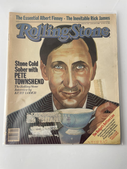 Vintage 1982 Rolling Stone Magazine Issue 372 Pete Townshend Rick James 6/24