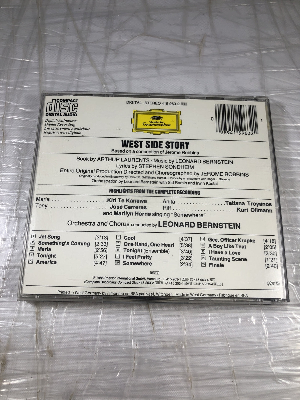 Bernstein: West Side Story (Highlights), , Used; Good CD Vintage