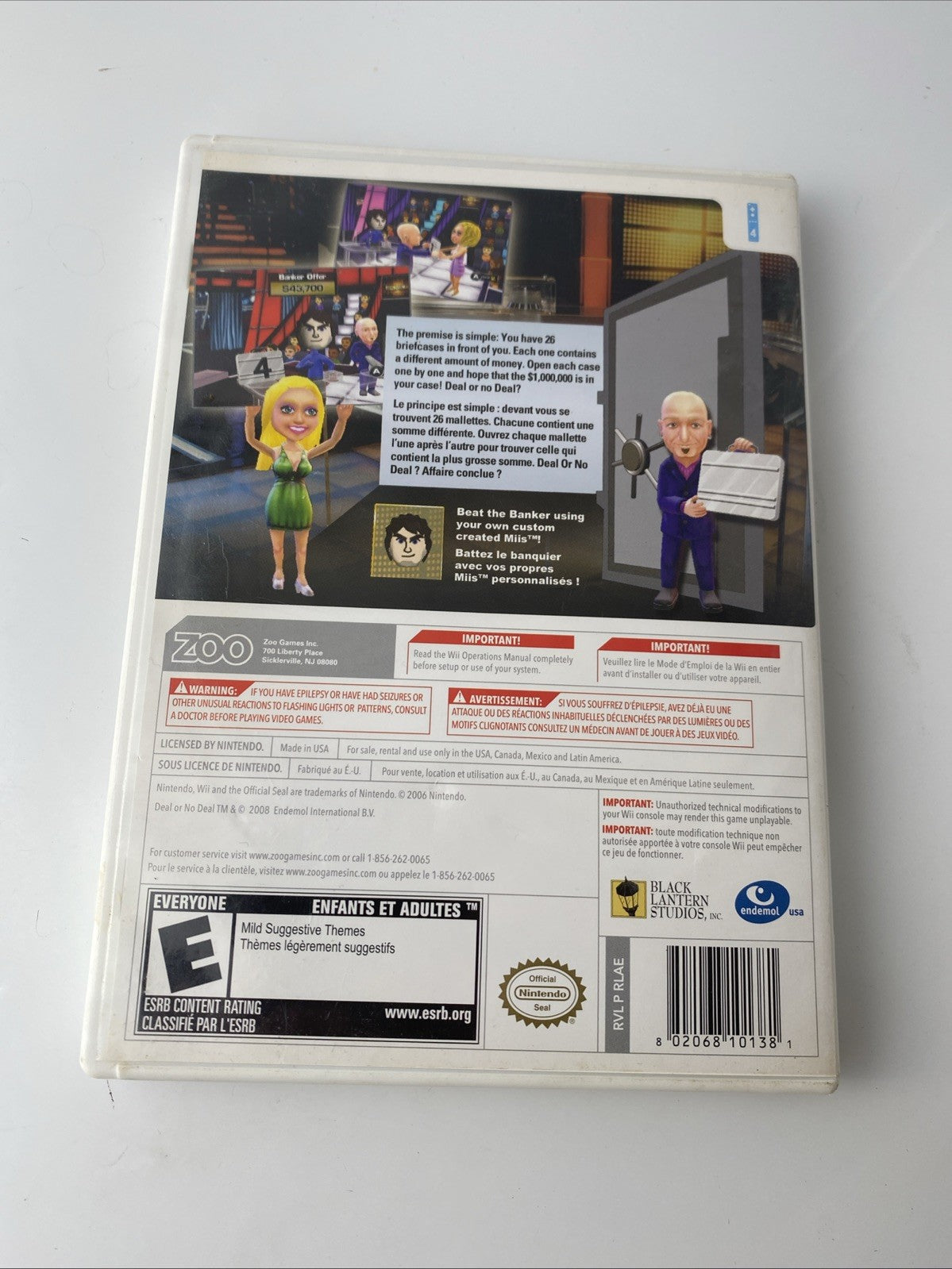Nintendo Wii - Deal or No Deal (2009) Very Good Condition Cob Complete