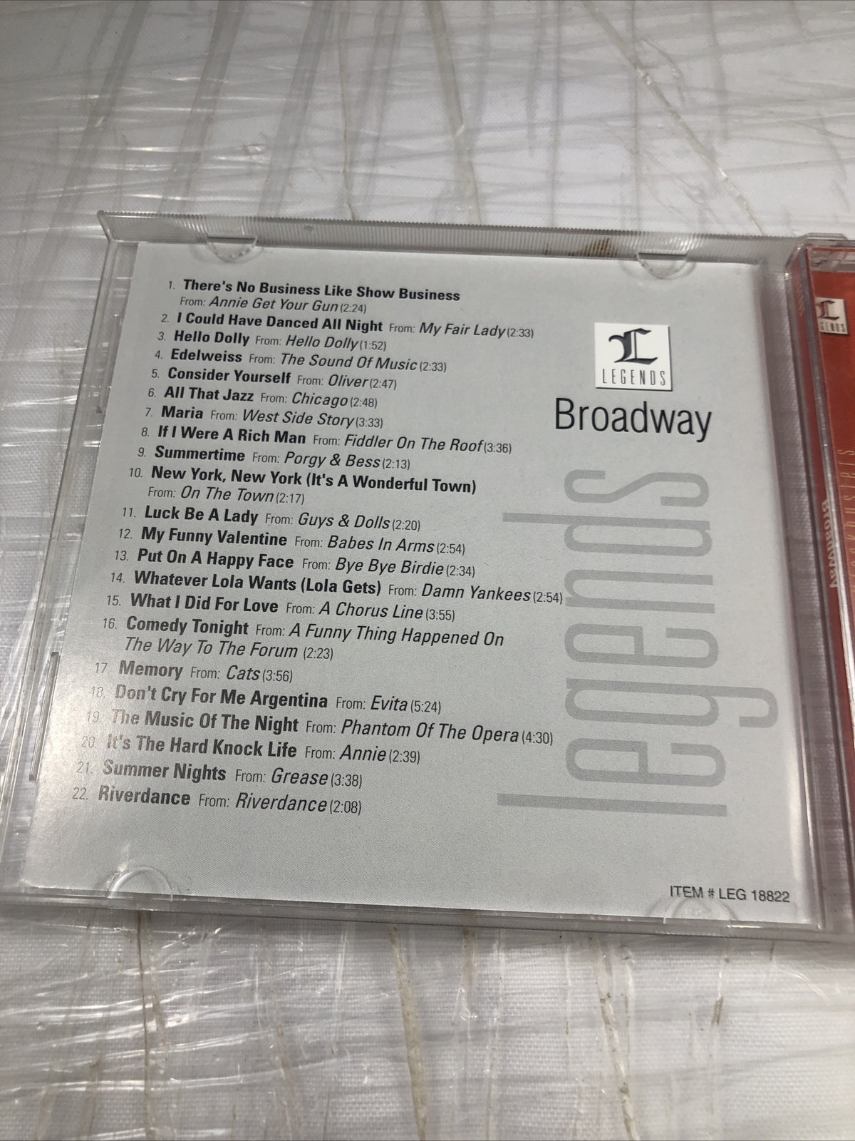 Broadway Legends (2002 Music CD) Rare Vintage Famous Music