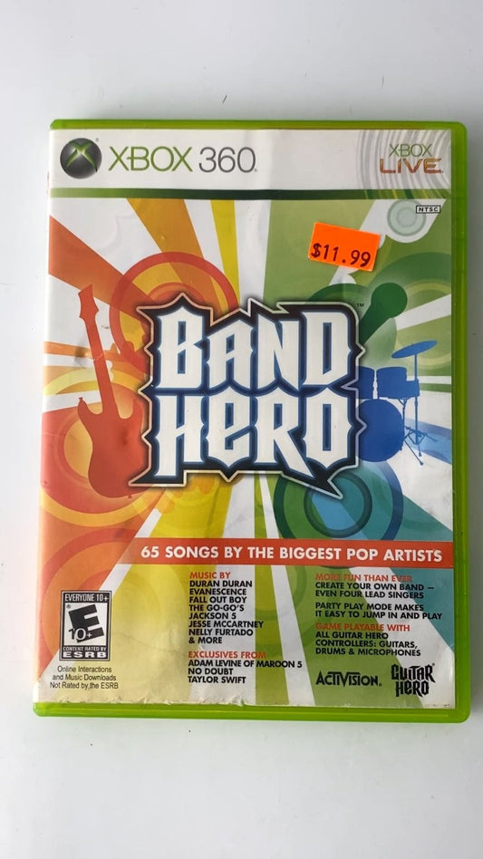 Band Hero Xbox 360 Video Game Multiplayer game only