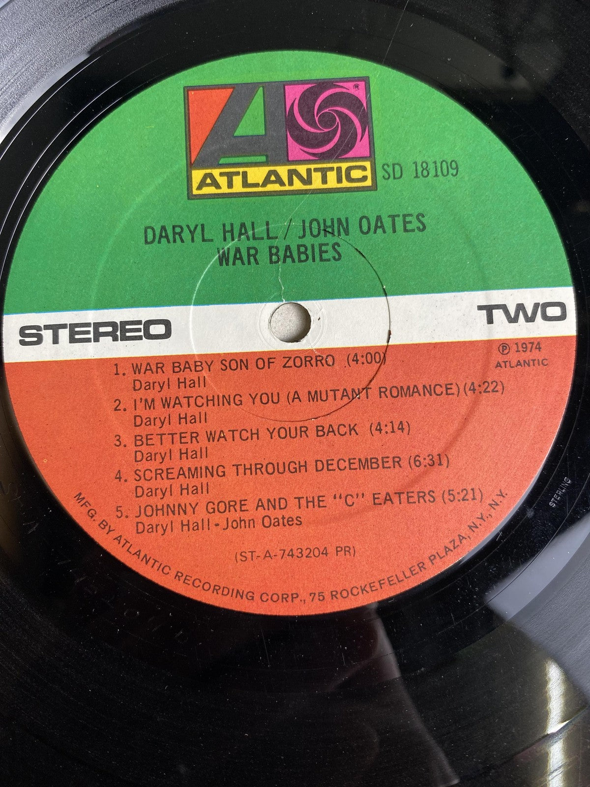 Vintage Daryl Hall John Oates War Babies Vinyl LP 1974 Pop Rock 12" Album Anti