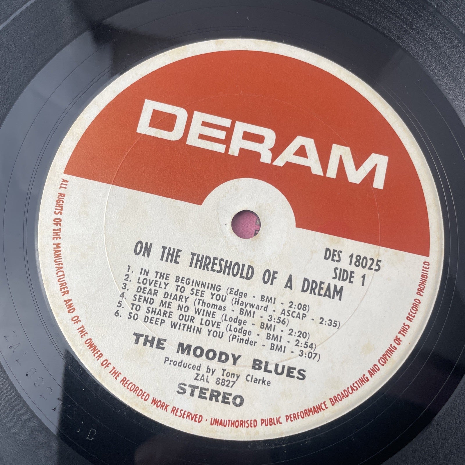 Moody Blues On the Threshold of a Dream LP 1969 Deram Records DES-18025