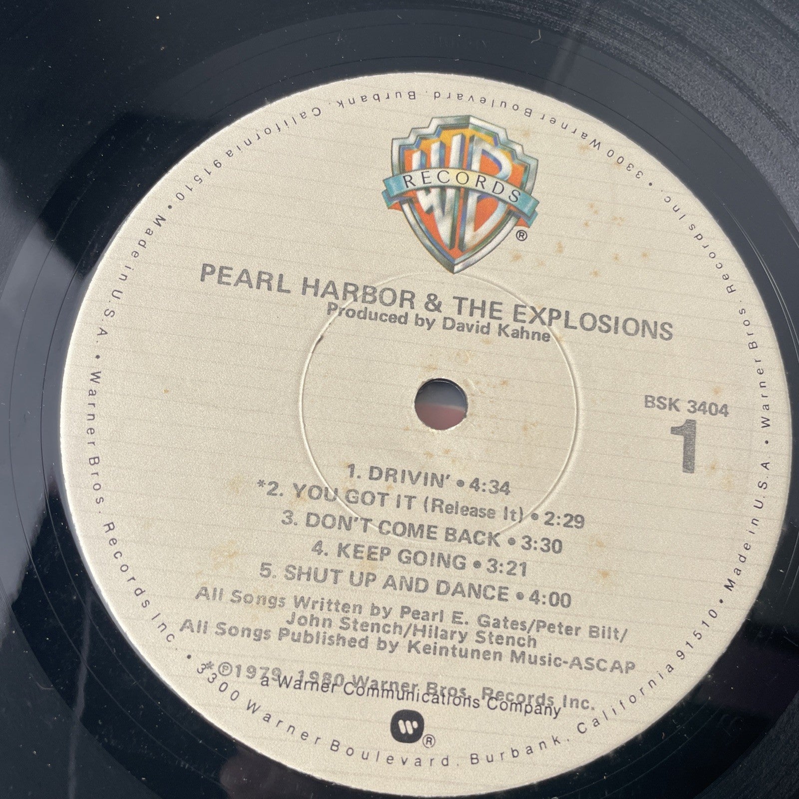 Pearl Harbor And The Explosions 12" Vinyl LP 1980 VG+ Record