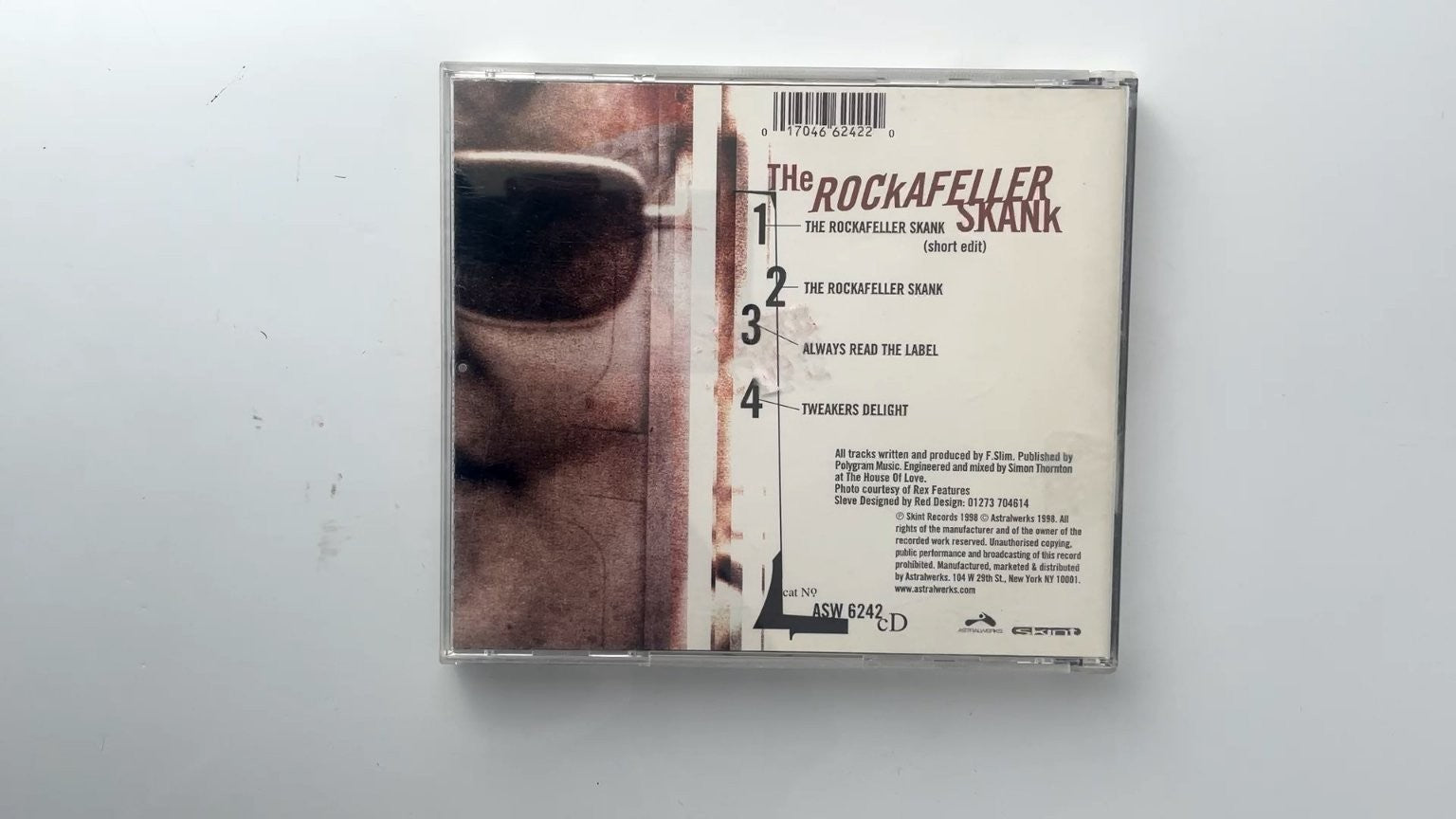 Fatboy Slim - The Rockafeller Skank CD 1998 Astralwerks Big Beat