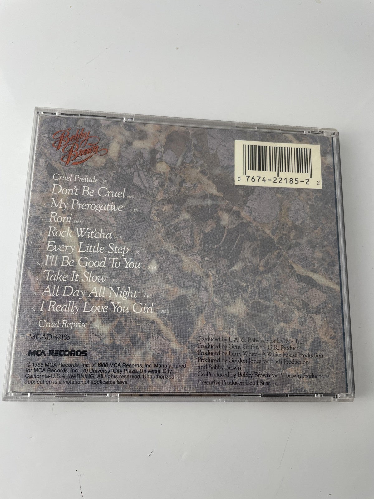 Vintage Bobby Brown CD Don't Be Cruel 1988 R&B New Jack Swing MCA MCAD-42185