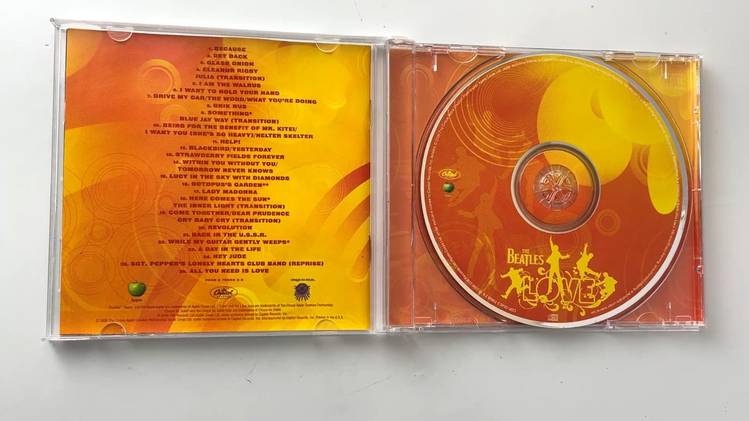 The Beatles - Love CD 2006 Cirque du Soleil Rock Pop Capitol