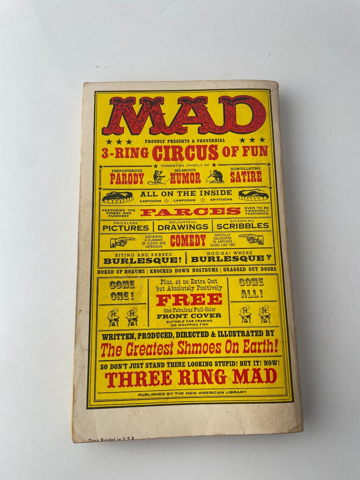 Three Ring Mad Albert B. Feldstein 1964 Eighth Printing Humor Signet