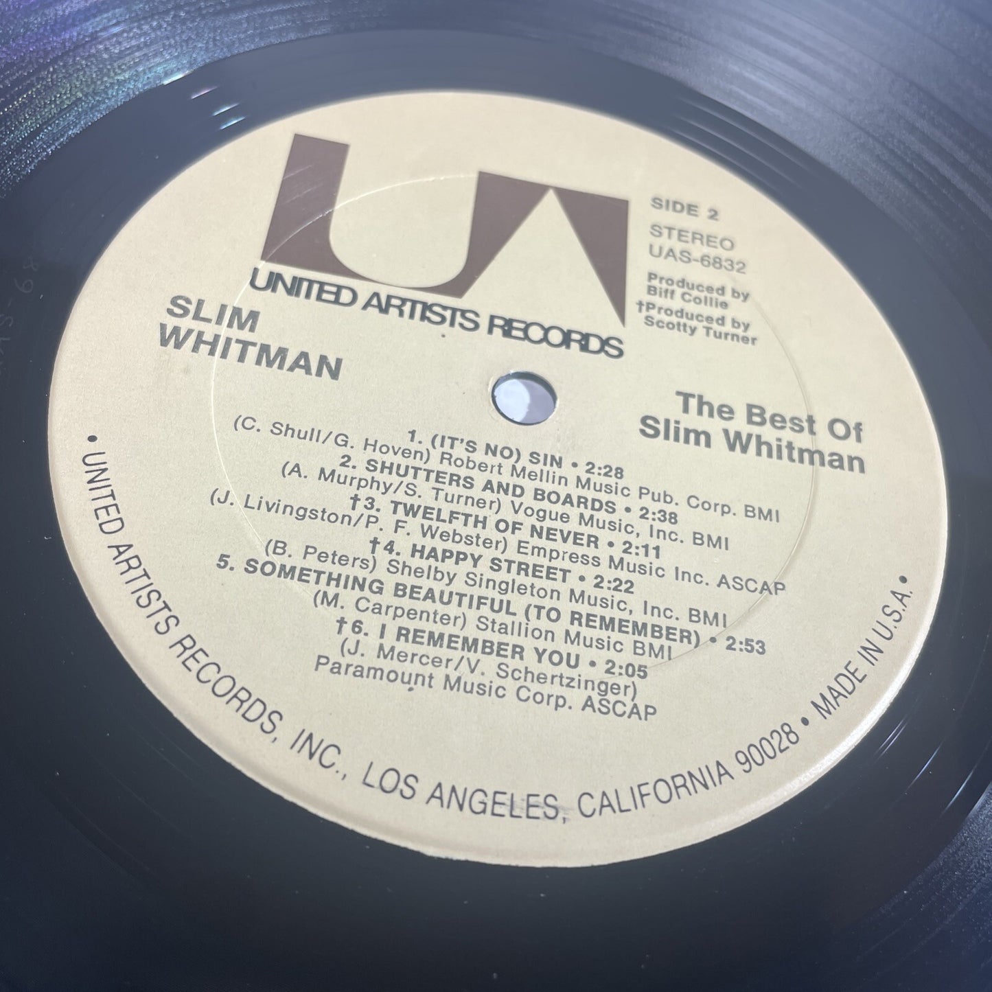 Slim Whitman The Best Of Slim Whitman  Liberty LP Vinyl Record Album VG+