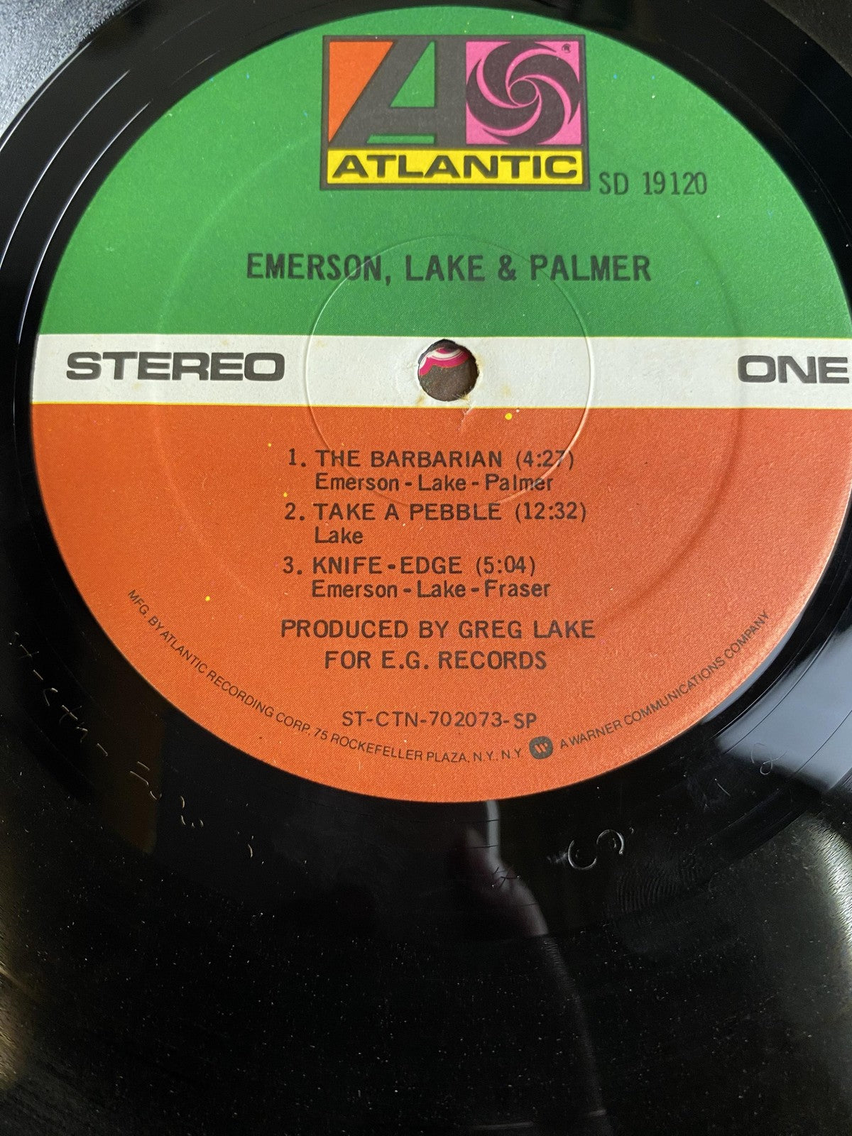 Vintage Emerson, Lake & Palmer Self-Titled Vinyl 12" LP 1970 Anti Prog Rock