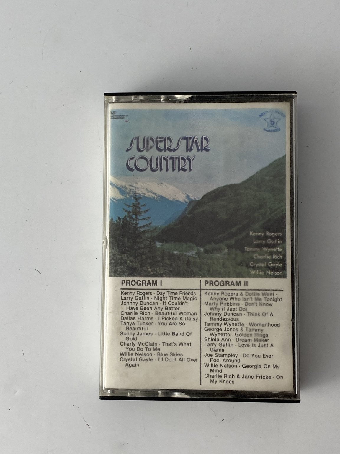 SUPERSTAR COUNTRY Cassette 1979 TeeVee Records Kenny Rogers Willie Nelson