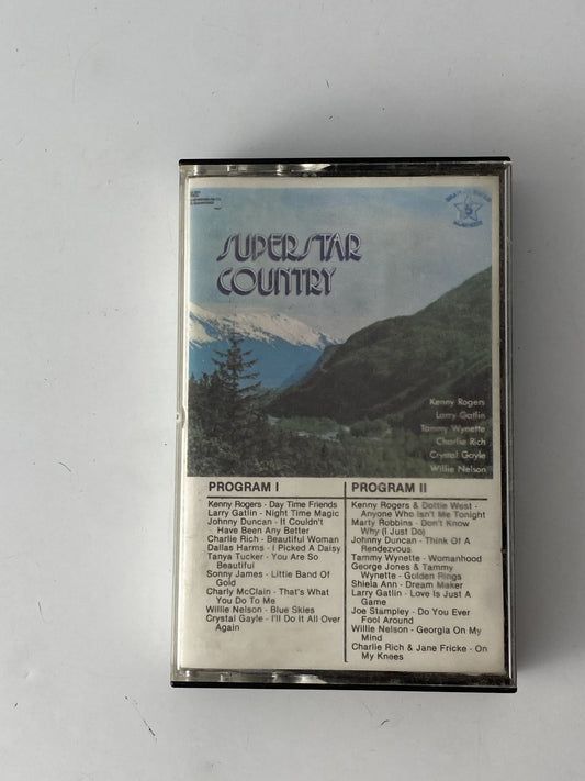 SUPERSTAR COUNTRY Cassette 1979 TeeVee Records Kenny Rogers Willie Nelson