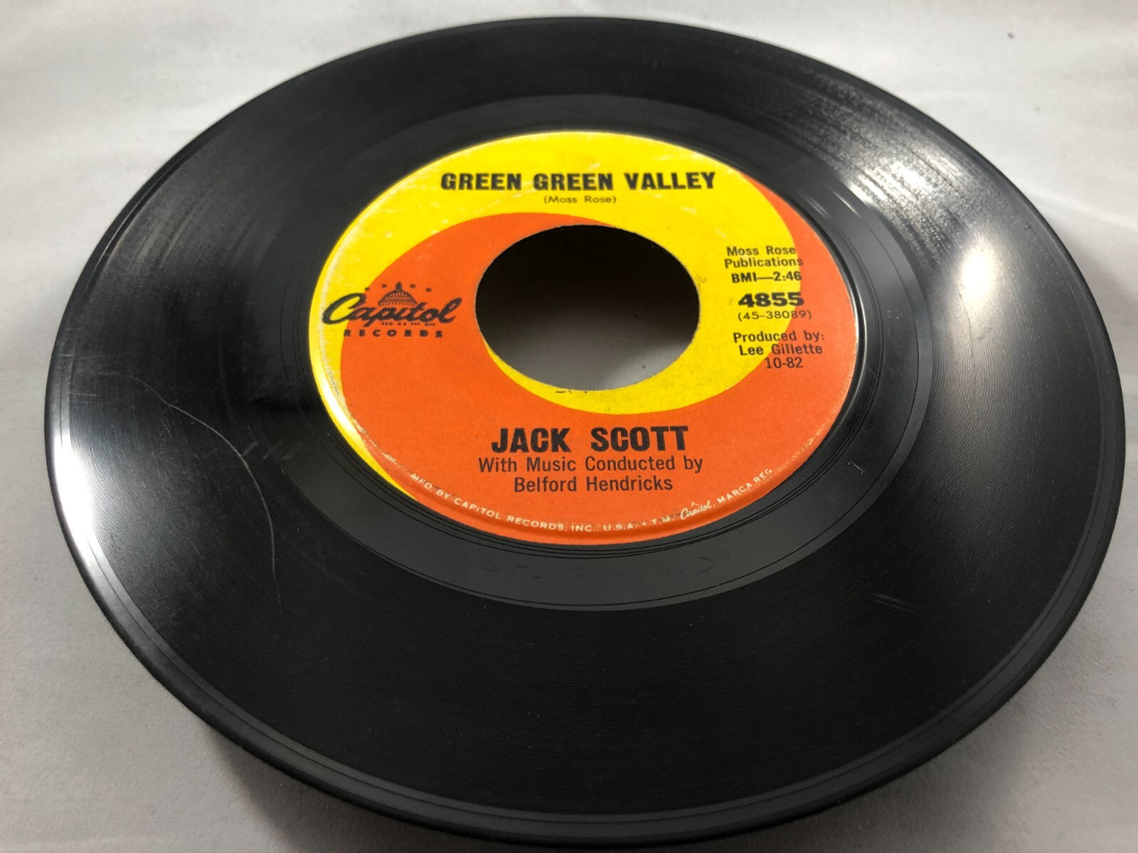 Jack Scott if only vinyl record 45 capitol sleeve green valley G+