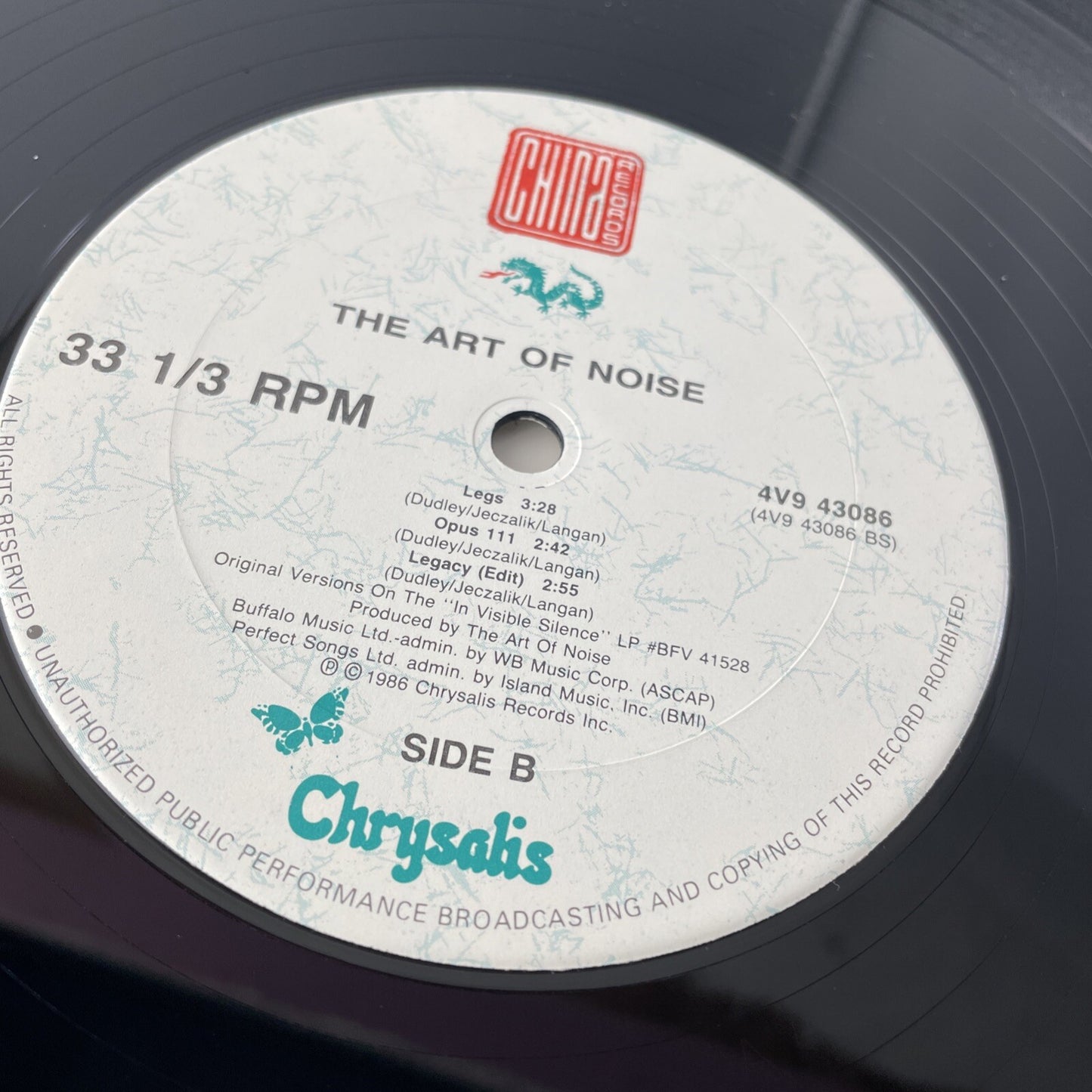 THE ART OF NOISE - LEGACY ORIG 1986 US 12" VINYL MAXI SINGLE