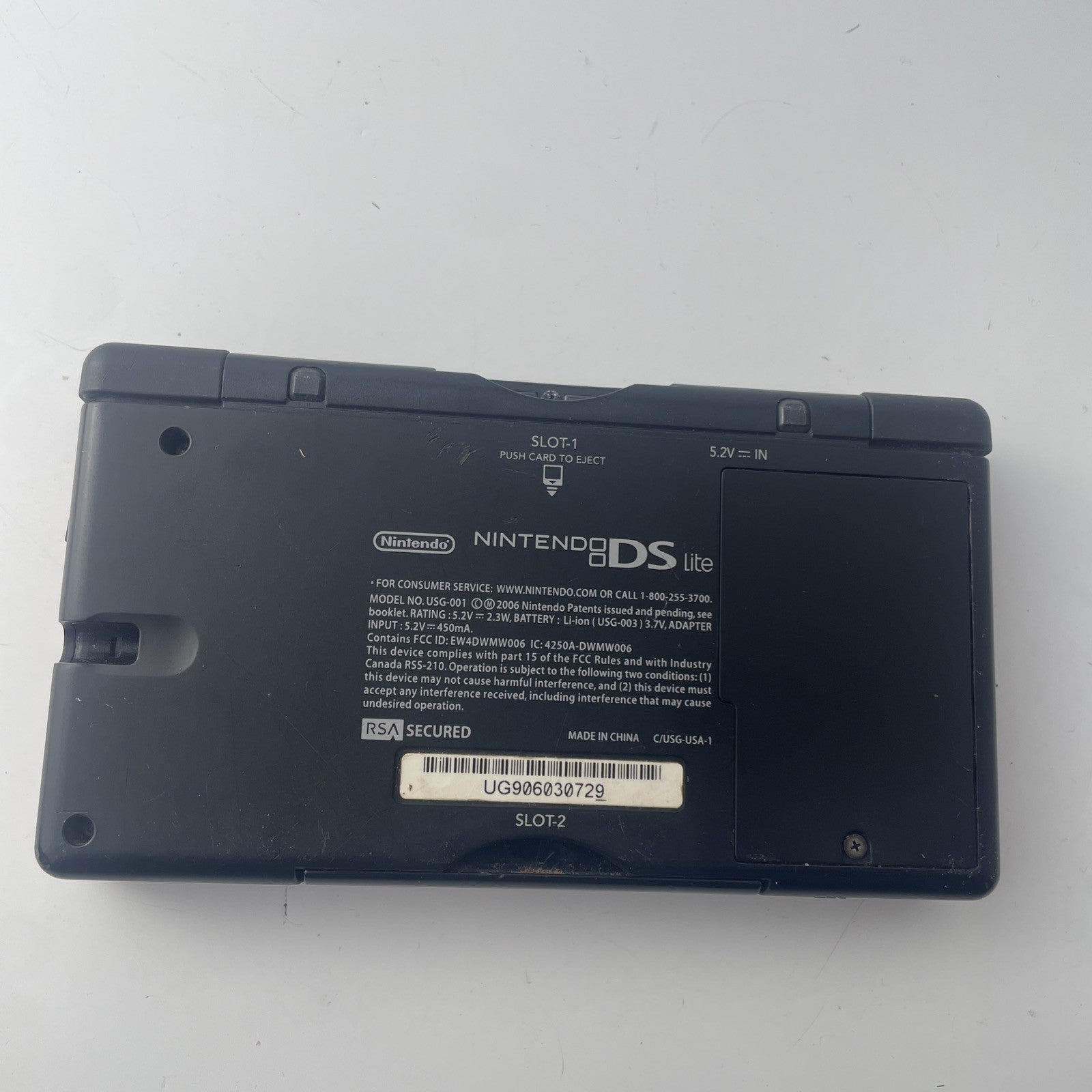 Nintendo DS Lite Crimson Handheld Console Red/Black With Charger No Stylus