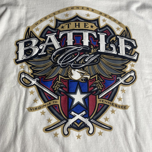 Harley Owners Group Shirt Mens 3XL Battle Cry Virginia Tennessee Eagle Biker