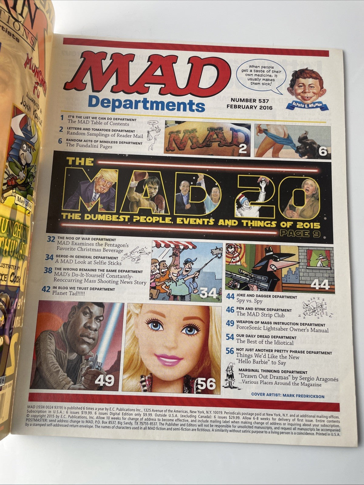MAD Magazine Trump Cover Issue 537 February 2016: Make America Dumb Again!