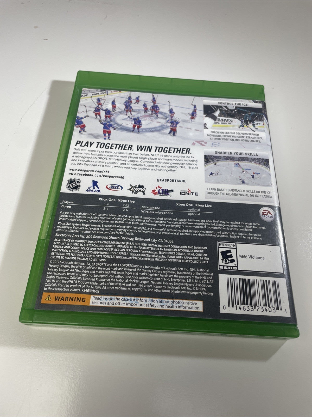 NHL 16 Microsoft Xbox One Game Complete CIB Tested XB1 Hockey Game 2016