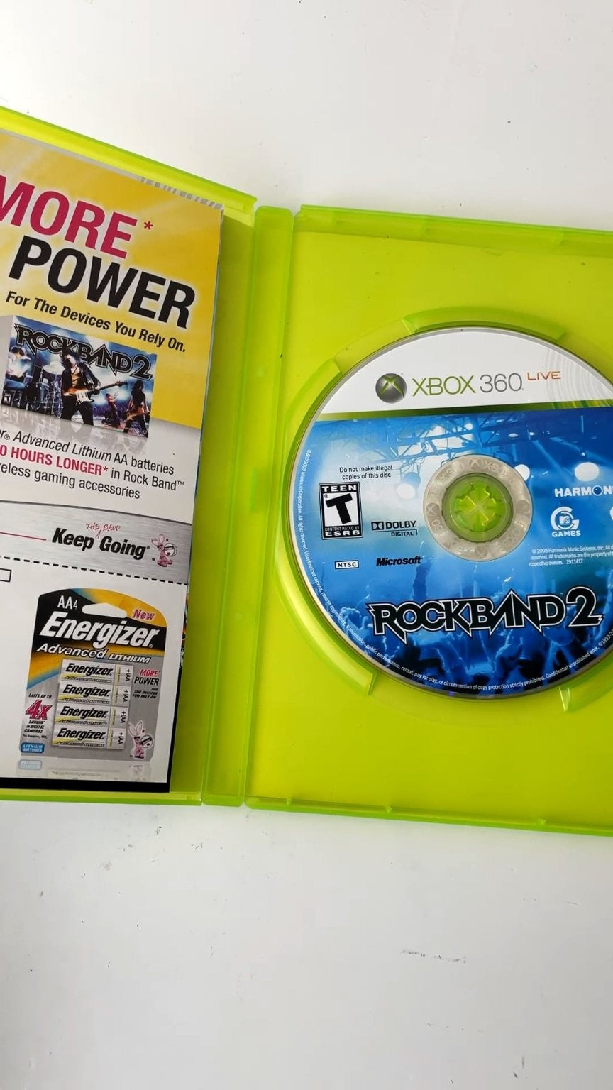 Rock Band 2 Xbox 360 Video Game Multiplayer Music Rhythm