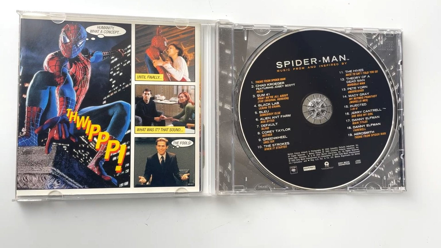Spider-Man Soundtrack CD 2002 Limited Edition 3D Insert Rock OST Sony