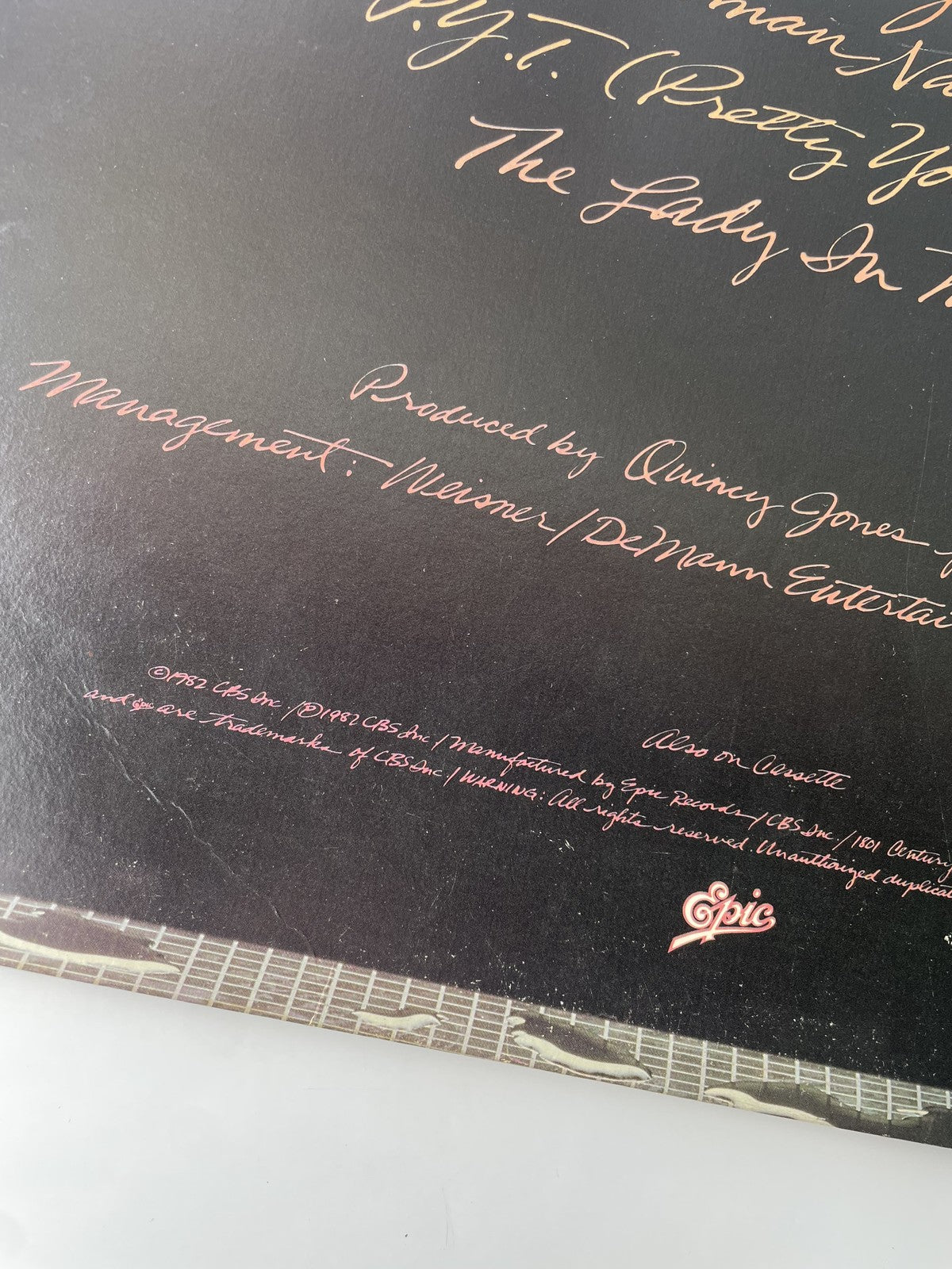 Vintage Michael Jackson Thriller Vinyl LP 1982 Epic QE 38112 Pop Album Insert