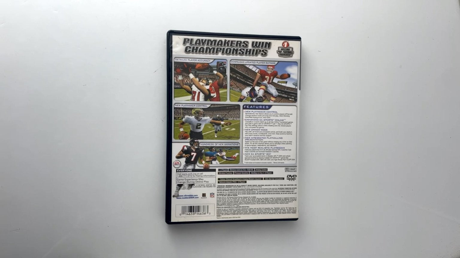 Madden NFL 2004 PlayStation 2 Video Game Multiplayer EA Sports