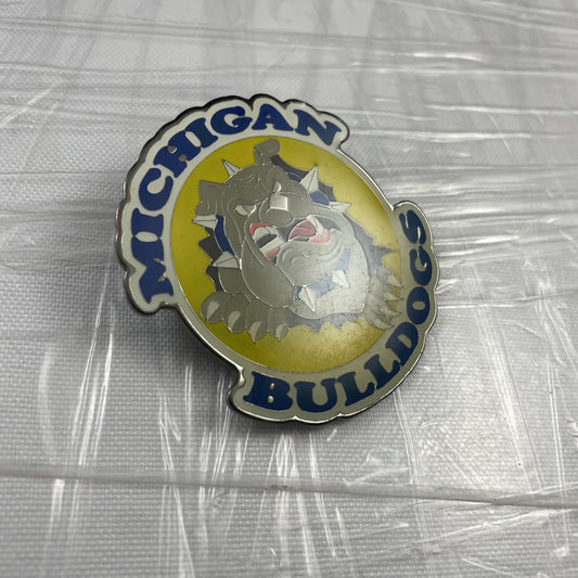 Vintage Lapel Trading Pins Michigan Bulldogs Baseball Team Pin Rare Travel Leagu