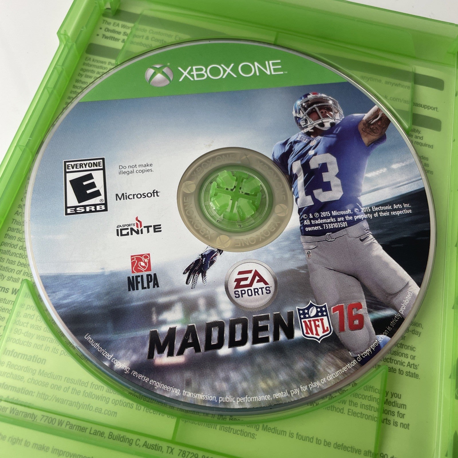 Madden NFL 16 (Microsoft Xbox One, 2015)